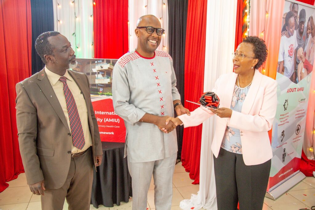 Dr Githinji Gitahi at the Amref International University Strategic Plan (2022 – 2027) Launch